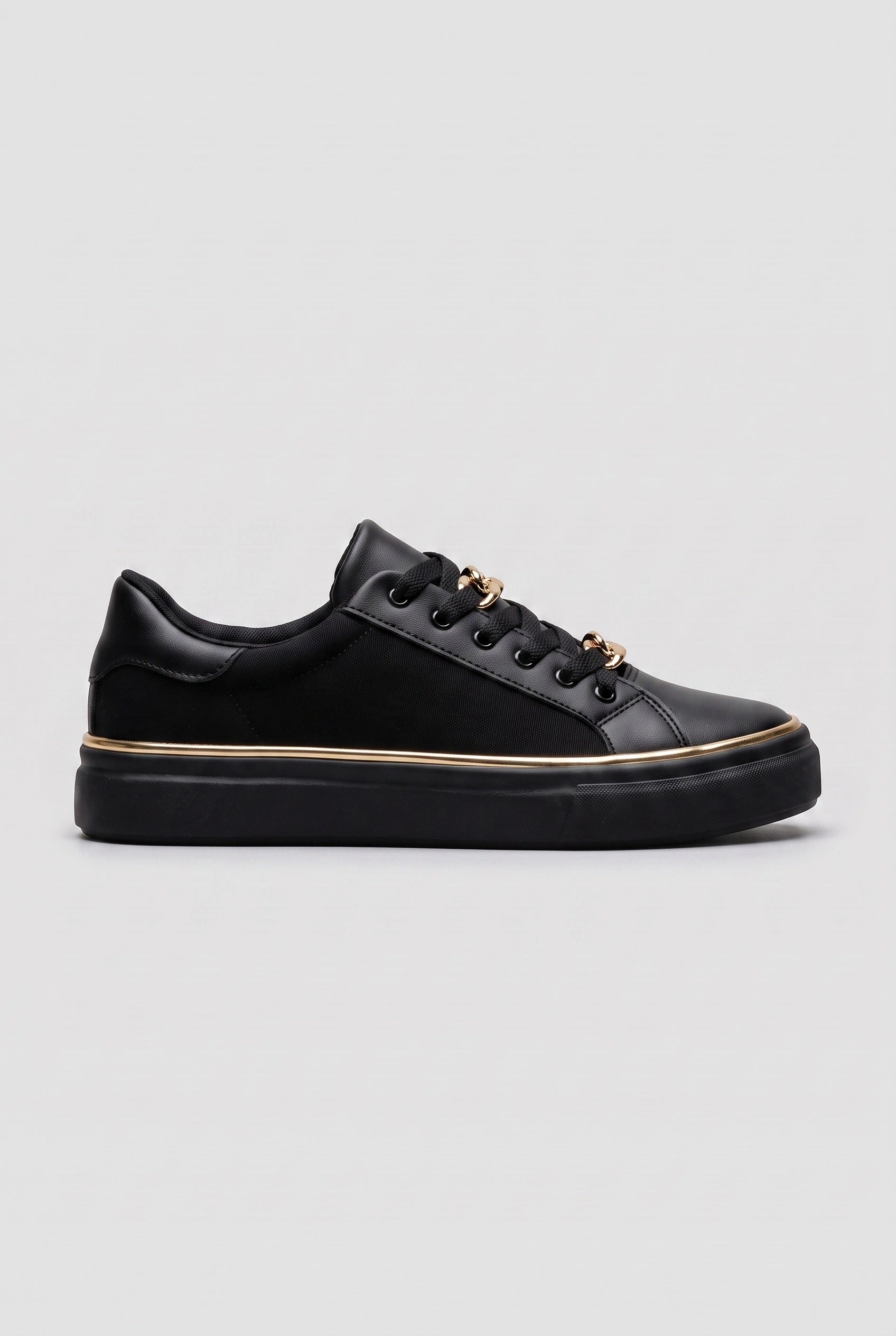 Women's Trainers | Gold Chain Lace-Up - 3
