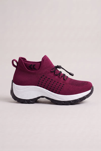 Women's Trainers | Knit Mesh Cushioned - Red