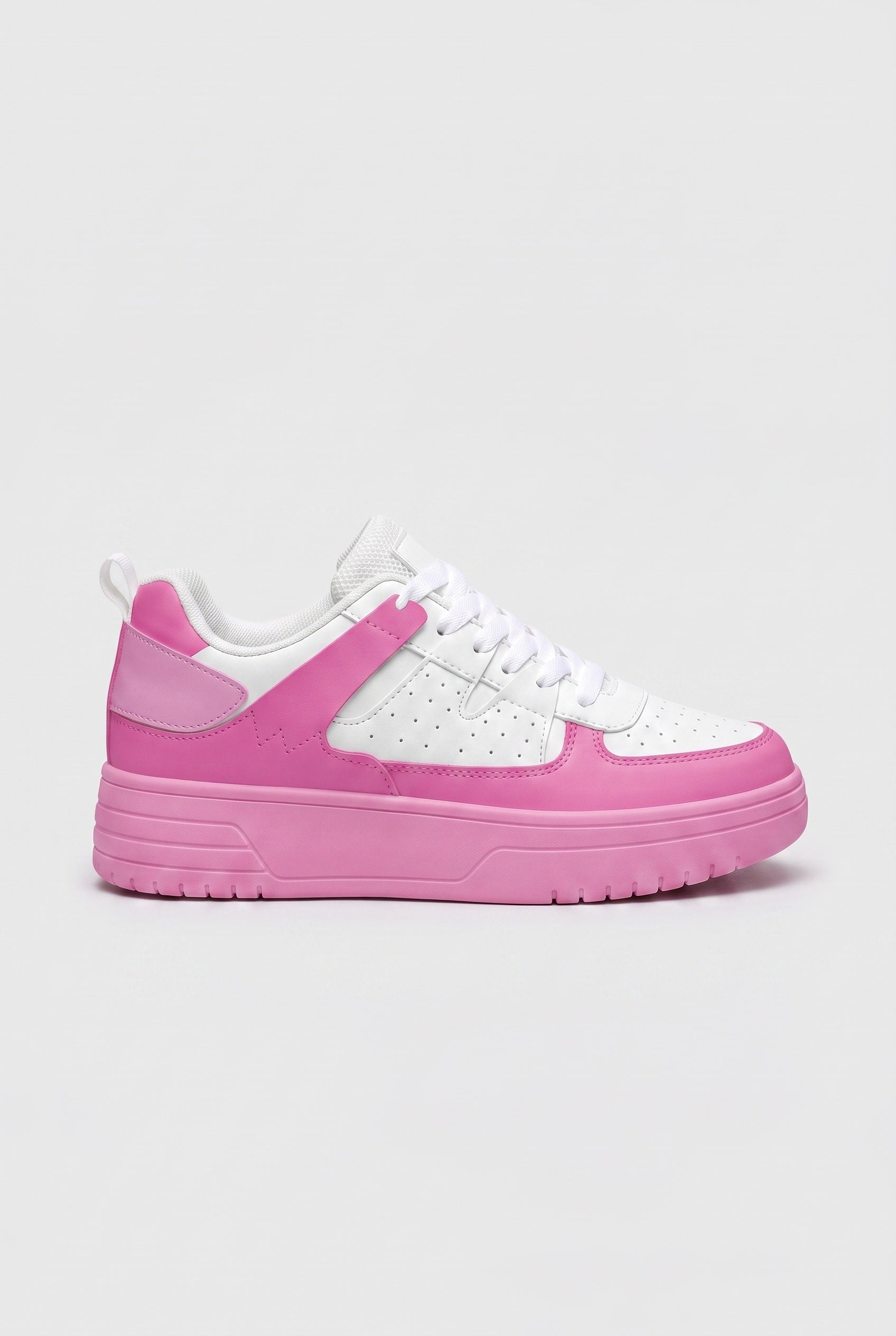 Women's Trainers | Lace-Up Low Top - Pink