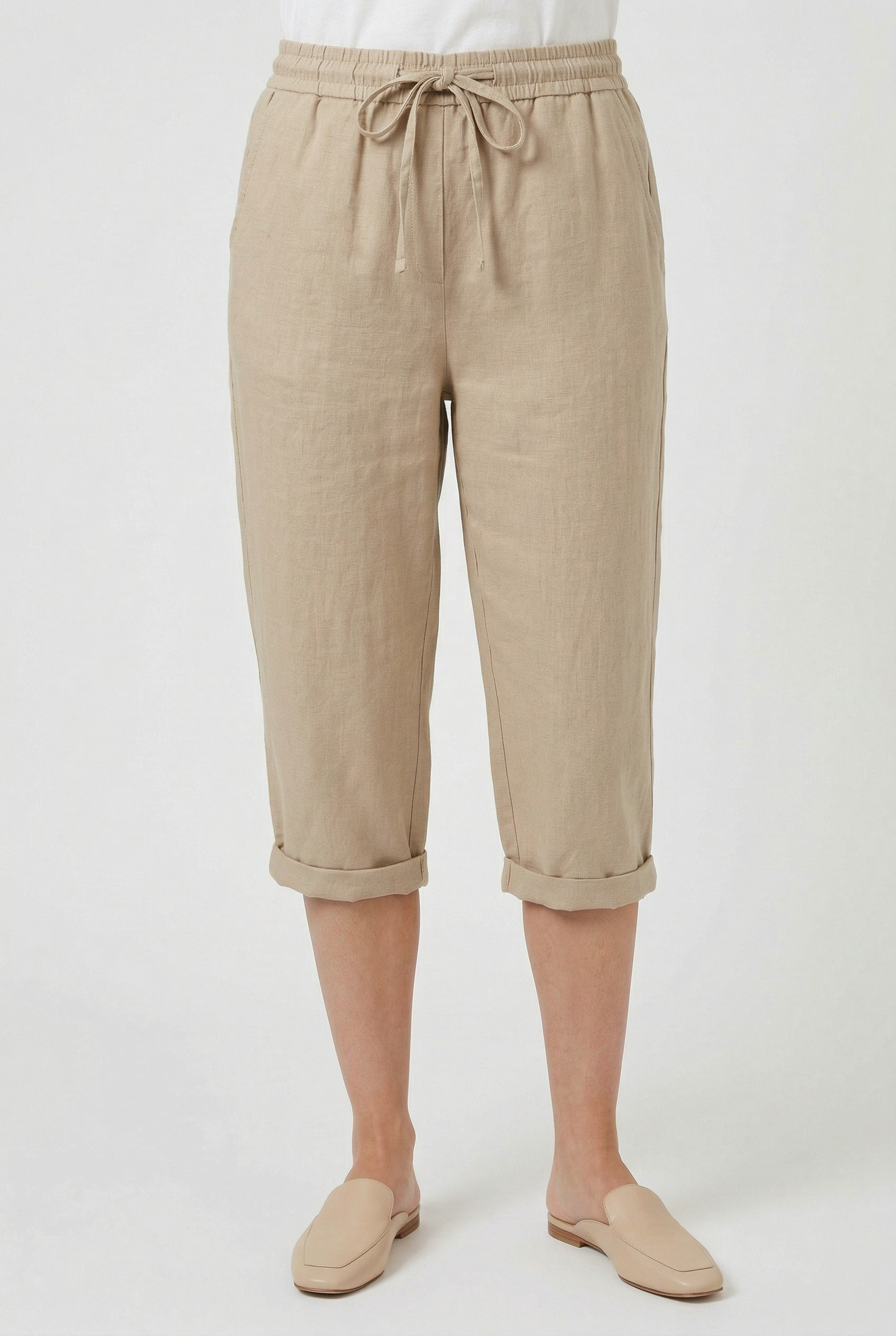 Women’s Trouser | Linen Look with Drawstring - 1