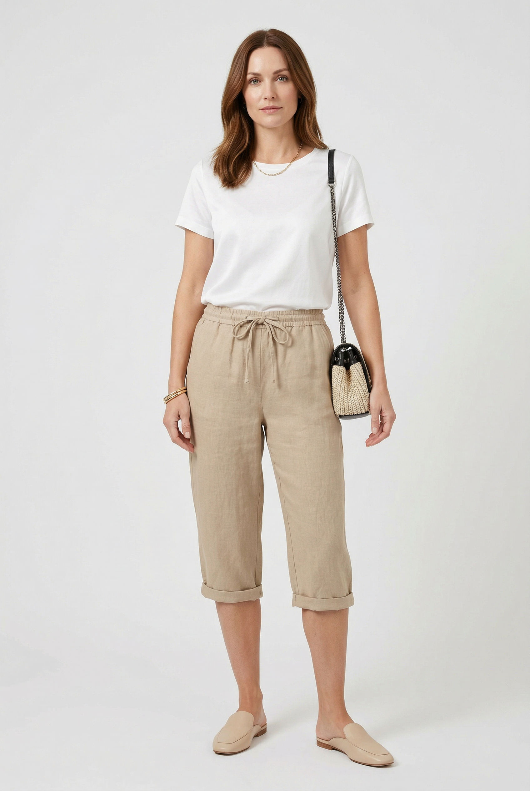 Women’s Trouser | Linen Look with Drawstring - 2
