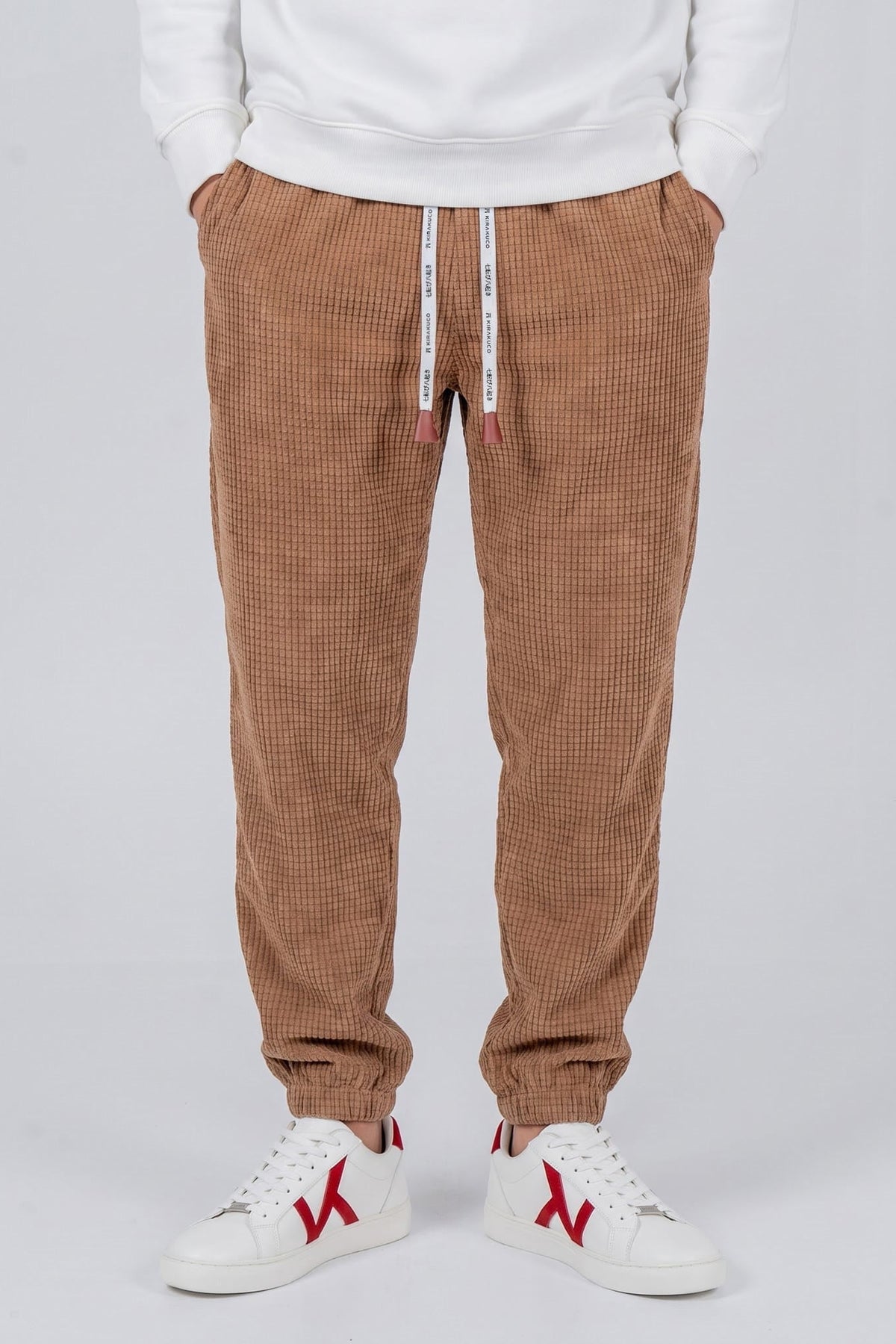 Women's Trousers | Corduroy Drawstring Waist - 3