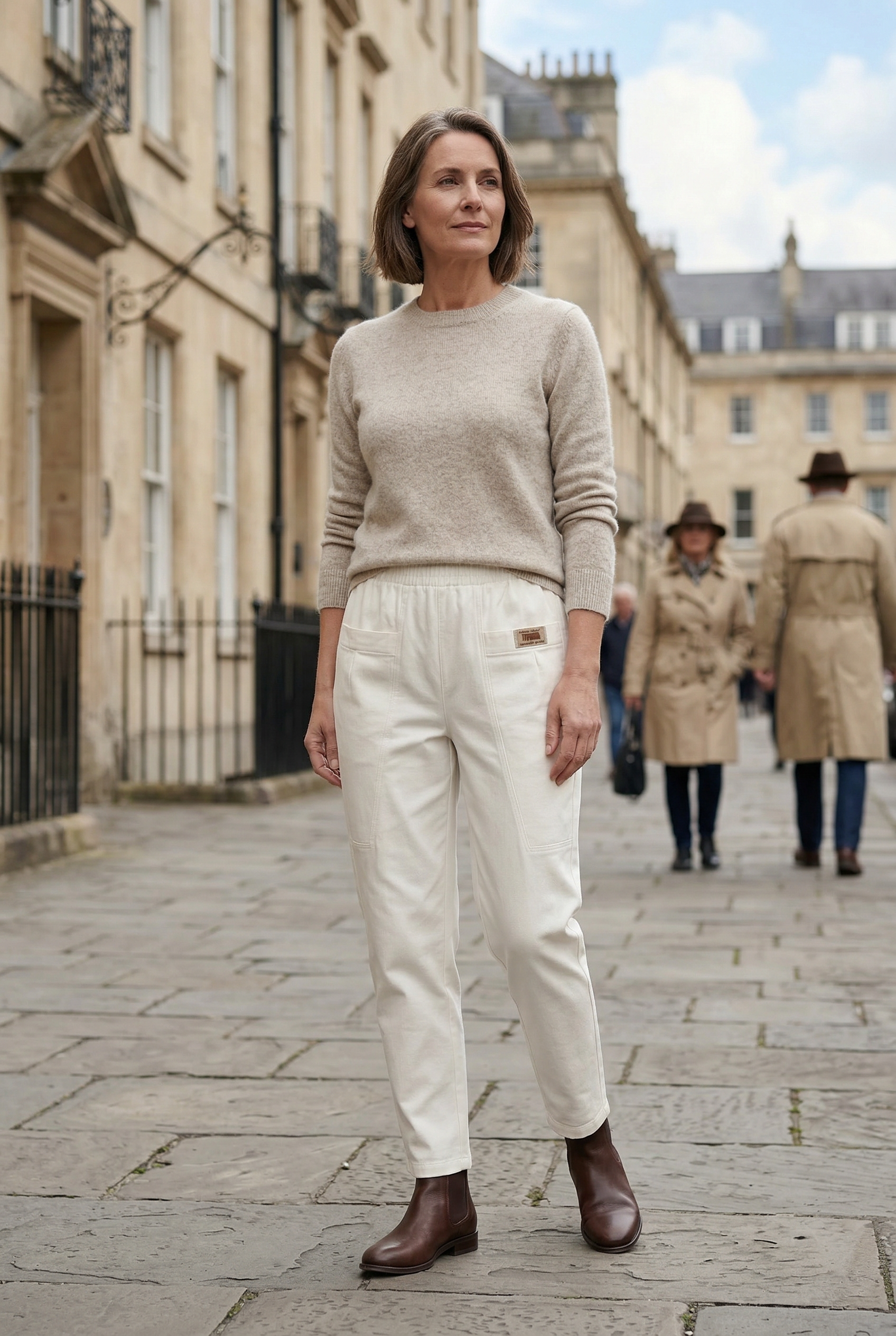 Women’s Trousers | Straight Leg with Elasticated Waist - 4
