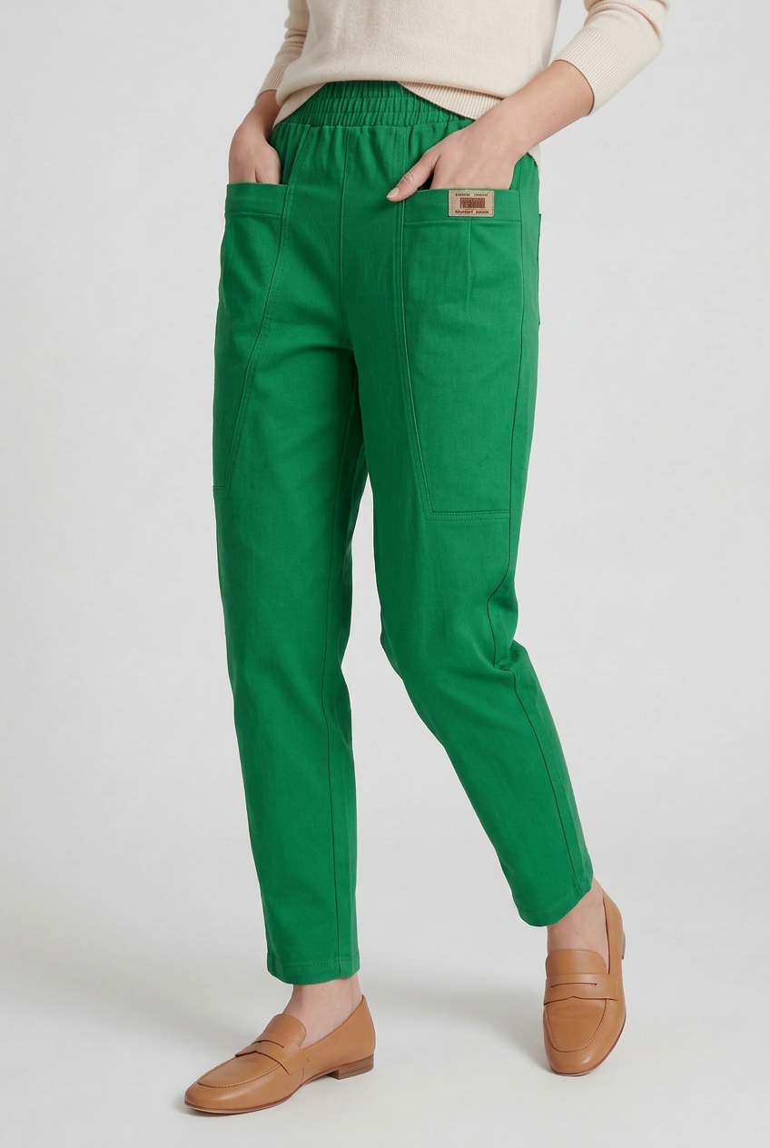 Women’s Trousers | Straight Leg with Elasticated Waist - 9