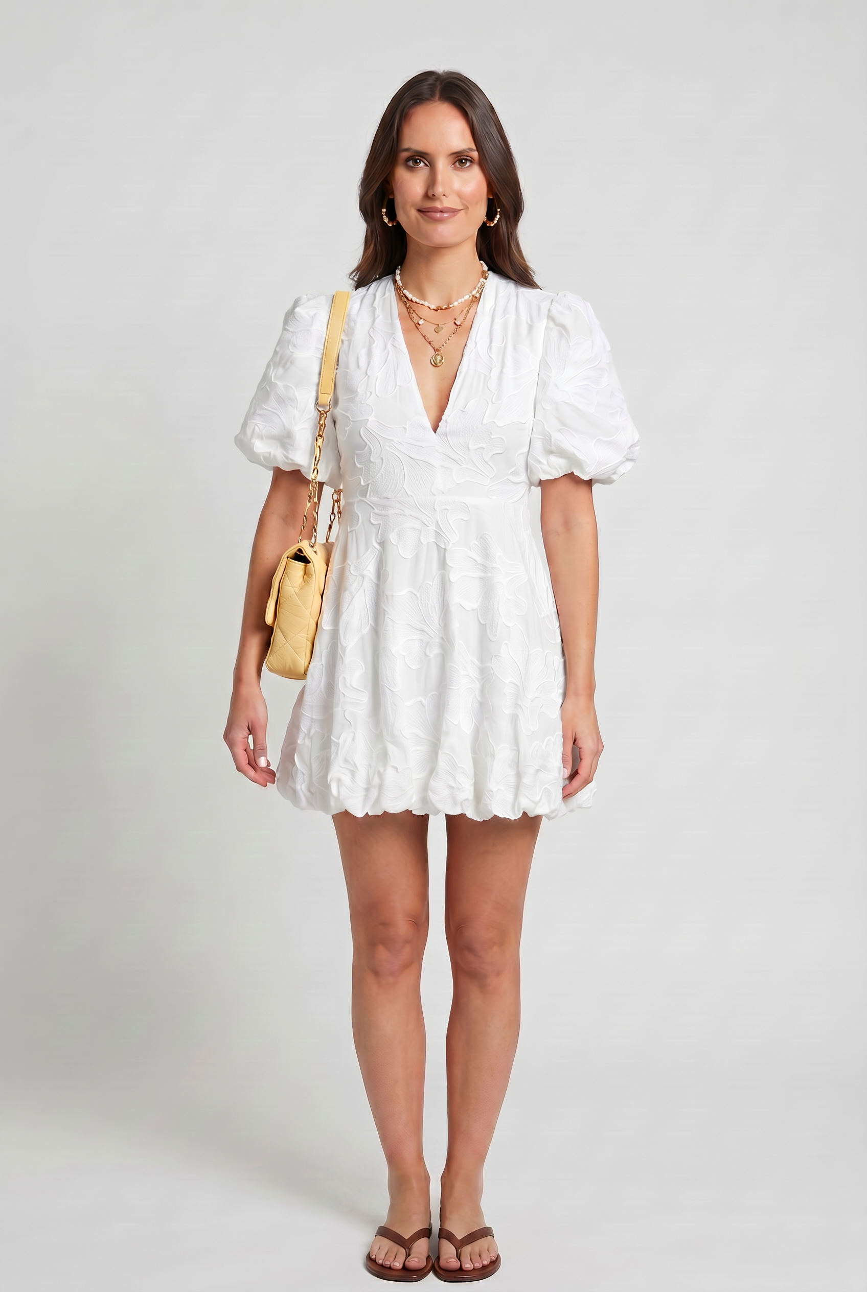 Women's White Summer Dress | Mini-1