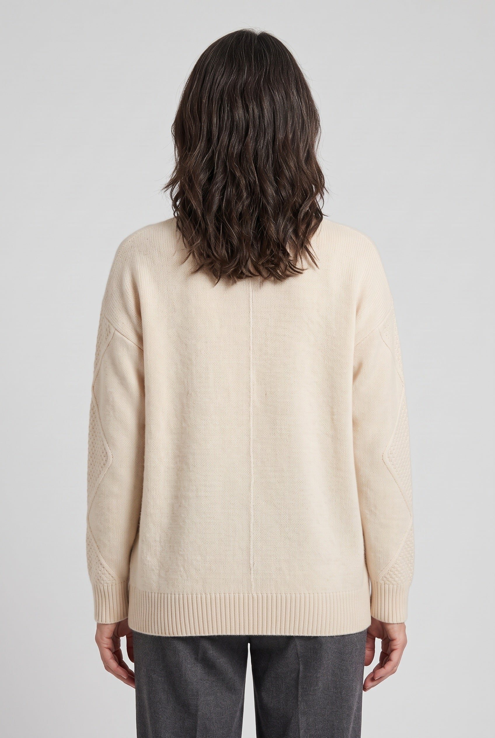 Women's Cardigan | Cable Knit V-Neck - 2