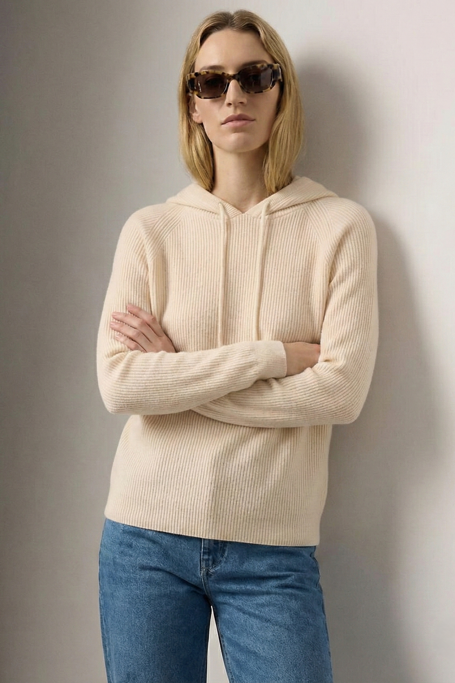 Women's Hoodie | Relaxed Ribbed Pullover - 10