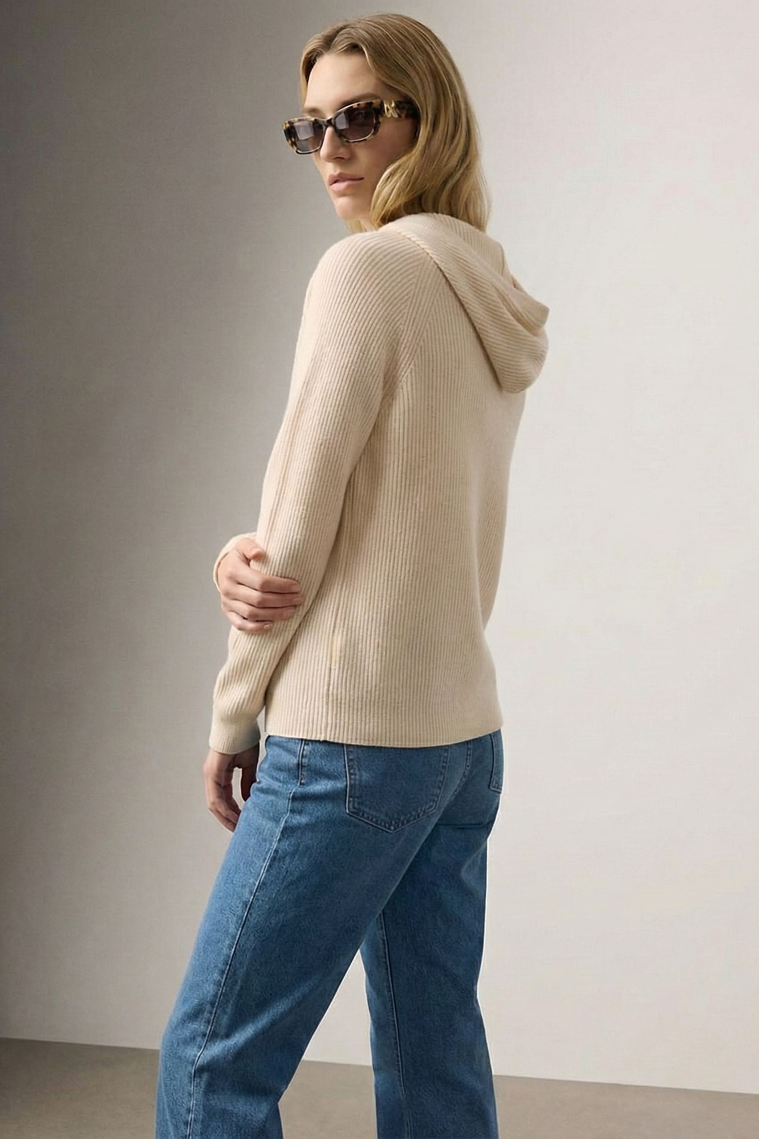 Women's Hoodie | Relaxed Ribbed Pullover - 11