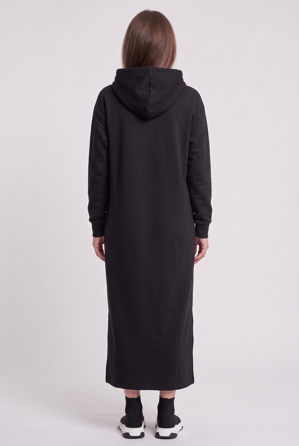 Women's Jumper Dress | Hooded Slit Hem back