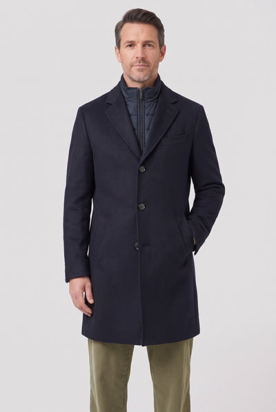 Men's Coat | Single-Breasted Notch Lapel - Navy