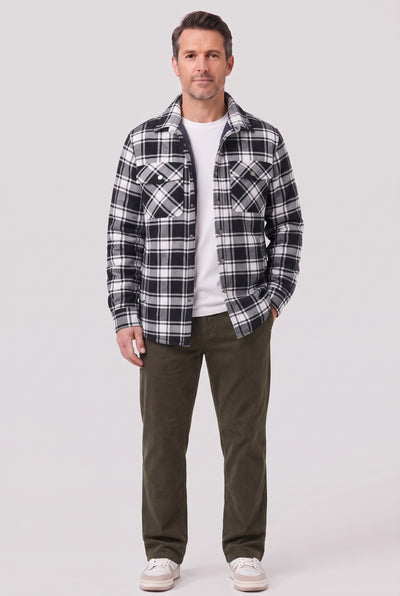 Men's Jacket | Quilted Flannel Check - Black