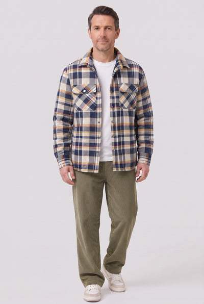 Men's Jacket | Quilted Flannel Check - Yellow