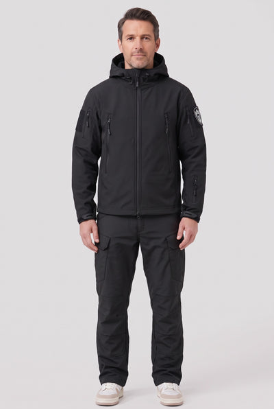 Men's Jacket | Tactical Softshell Utility Set - Black