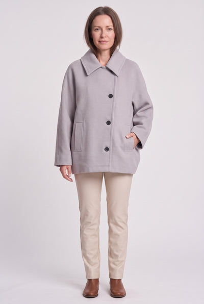 Women's Coat | Oversized Short Lapel - Grey