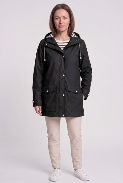 Women's Jacket | Hooded Waterproof Rain - Black