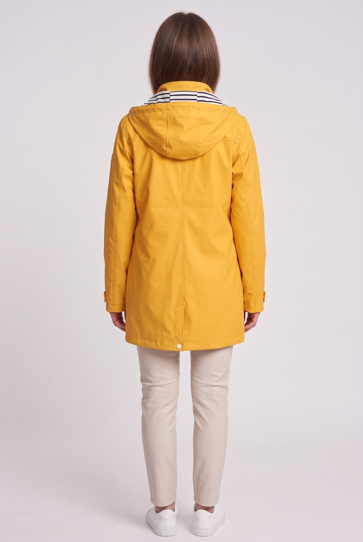 Women's Jacket | Hooded Waterproof Rain - Yellow back