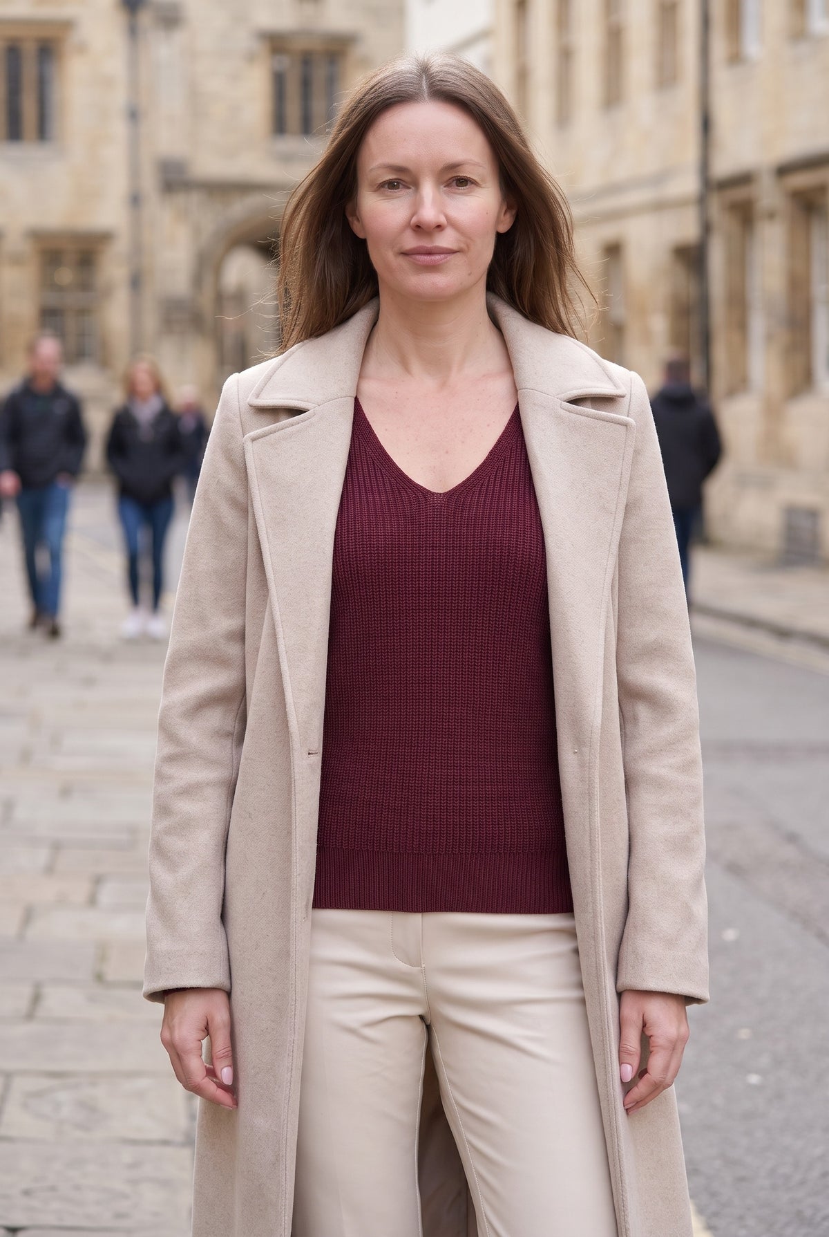 Women's Jumper | Ribbed V-Neck - Port lifestyle