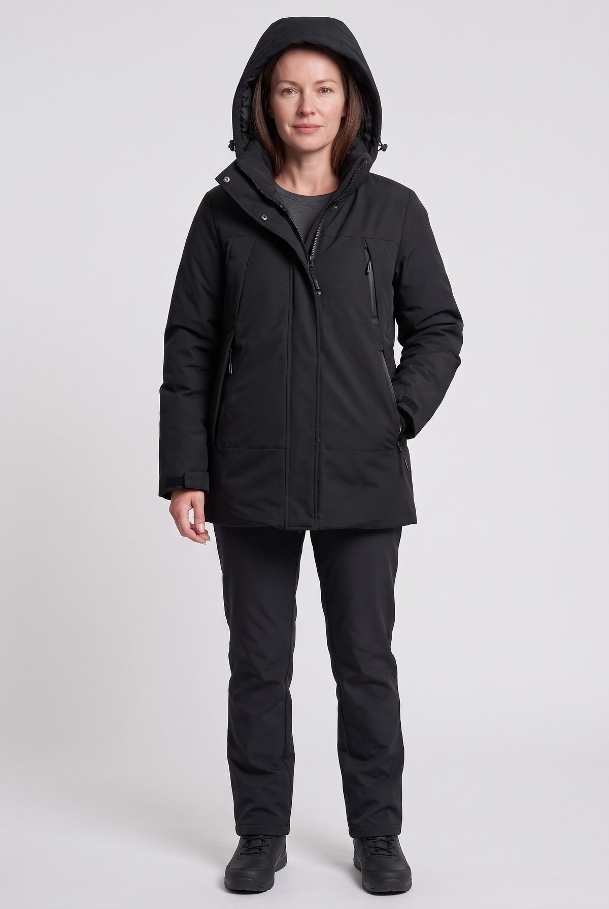 Women's Ski Jacket | Hooded Waterproof - Black