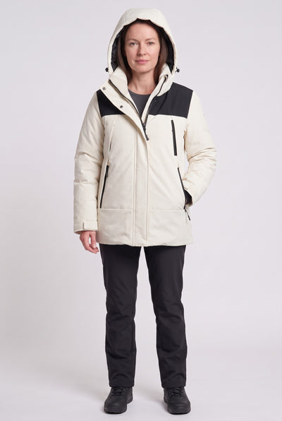 Women's Ski Jacket | Hooded Waterproof - White